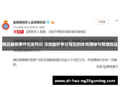 魏震禁赛事件引发热议 深度解析争议背后的体育精神与管理挑战